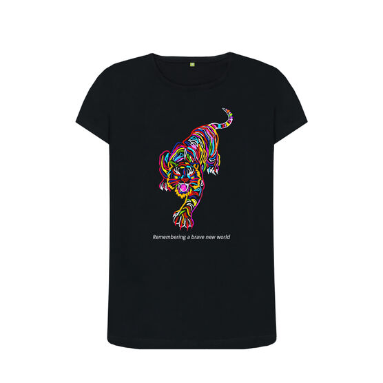 Chila Kumari Singh Burman: Tiger Drawing women's fit t-shirt